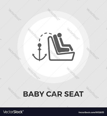  					Child Car Seat Flat Icon vector image														