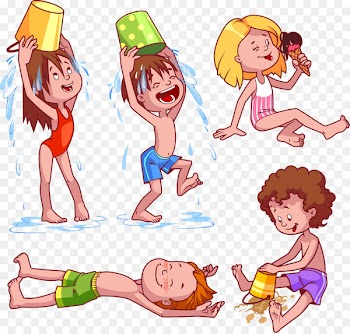 Child Cartoon Clip art - Vector bath 