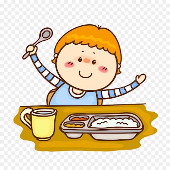 Child Cartoon Eating - Children eat 