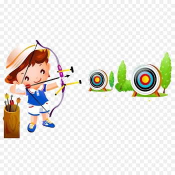 Child Cartoon Illustration - Archery 