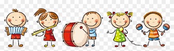 Child Cartoon Play Drawing - Children Playing Musical Instruments Clipart