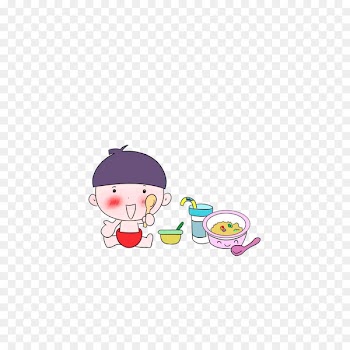 Child Eating Lollipop - With a spoon to eat. 