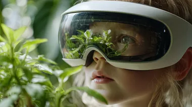 Child Exploring Nature Through Virtual Reality Child Exploring Nature Through Virtual Reality