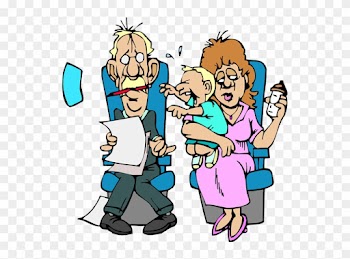 Child-free Flights In The Future - Baby Crying On Plane Clipart
