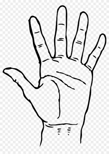 Child Handprint Outline Clipart Library Clip Art Library - Palm Hand Drawing