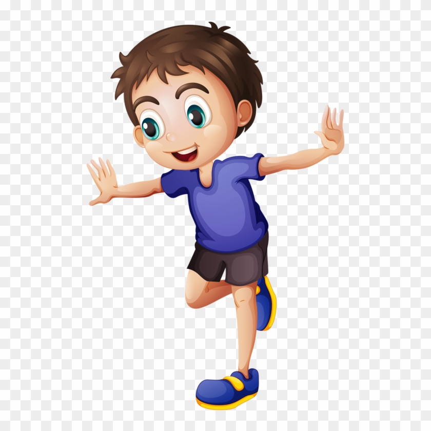 Child Hopping On One Foot Clipart - Hop On One Foot Clipart