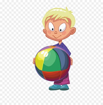 Child Kindergarten - Take volleyball boy 