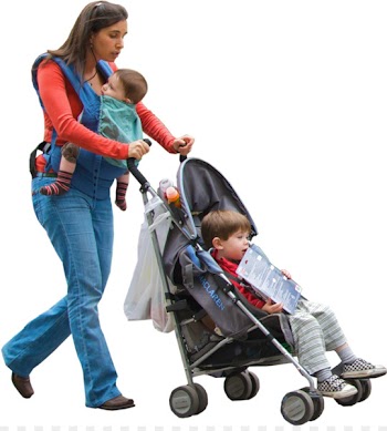Child Mother Woman - Mom And Kids Png 