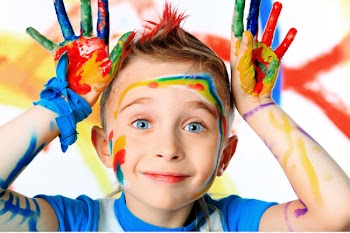 Child Painting Art - happy holi 