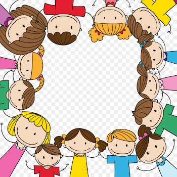 Child Play Clip art - Cartoon children holding hands border background 