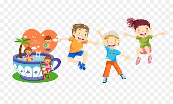 Child Play Jumping Illustration - Play cartoon kids 