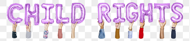 Child rights word png, hands | Free PNG - rawpixel