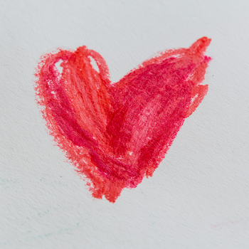 Child's Crayon Drawing of a Heart