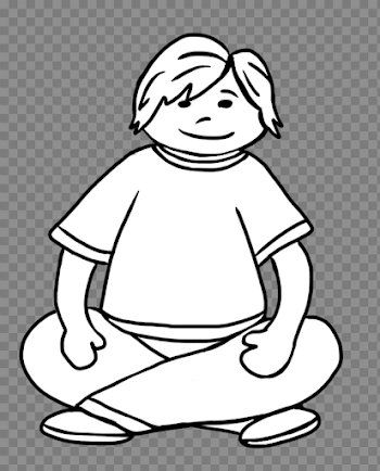 Child sitting criss cross clipart transparent stock - RR collections