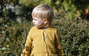 Child Standing Beside Green Leafed Plant