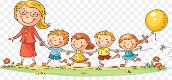 Child Teacher Cartoon Kindergarten - Teachers and children 