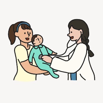 Childcare clipart, health checkup illustration | Free PSD - rawpixel