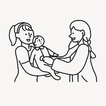 Childcare doodle clipart, health checkup | Free Vector Illustration - rawpixel