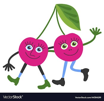 childish isolated of cherries