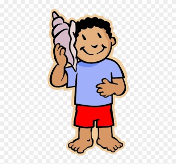 Children's Programs - Child With Shell Clipart