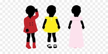 Children, Clothing, Colorful, Dresses - Little Black Girl Silhouette