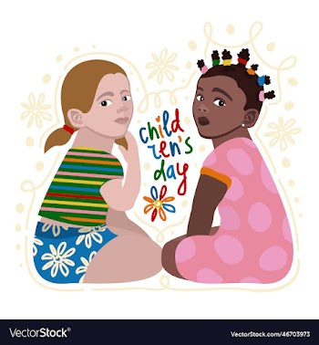 children day isolated of two