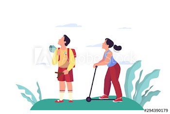 Children have fun in the park