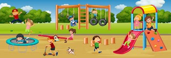 Children playing at playground Free Vector