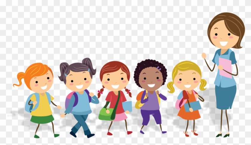 Children Png Cartoon - Teacher And Student Cartoon Png