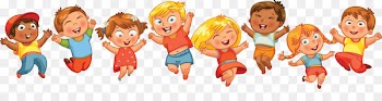 Children's Day Bal Diwas Wish Greeting card - Group of happy kids 