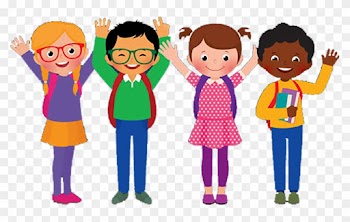 Children White Background Free Picture - Students Cartoons