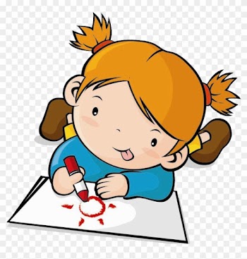 Childrens Drawing Clip Art - Kid Draw Clipart