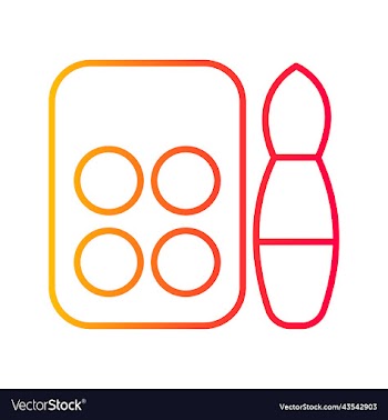 childrens painting plate with brush outline icon