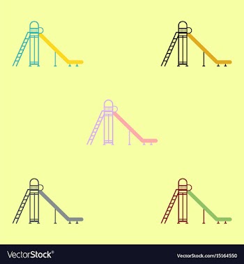 Childrens slide collection vector image