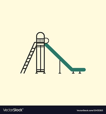 Childrens slide vector image