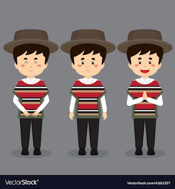 chile character with various expression