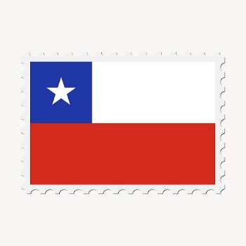 Chile flag clipart, postage stamp | Free Vector - rawpixel