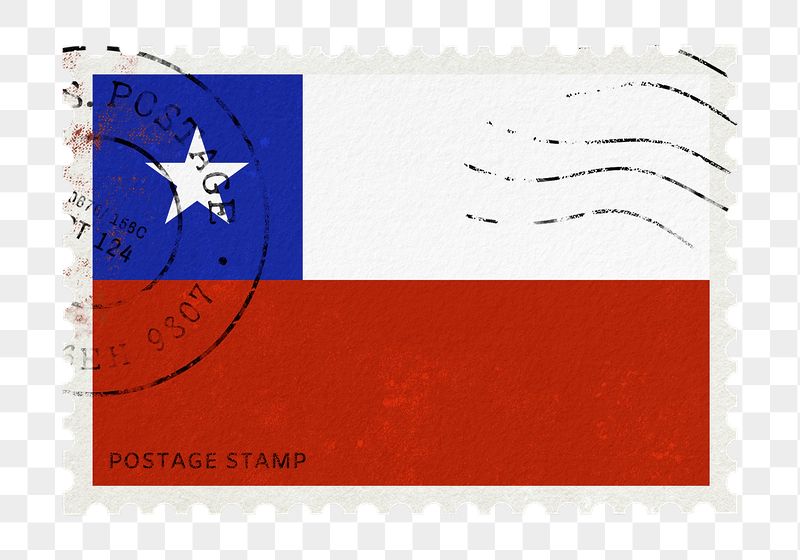 Chile flag png post stamp | Free PNG - rawpixel