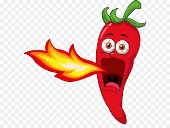 Chili pepper Mexican cuisine Chili con carne Cartoon - Chili voice spit fire 