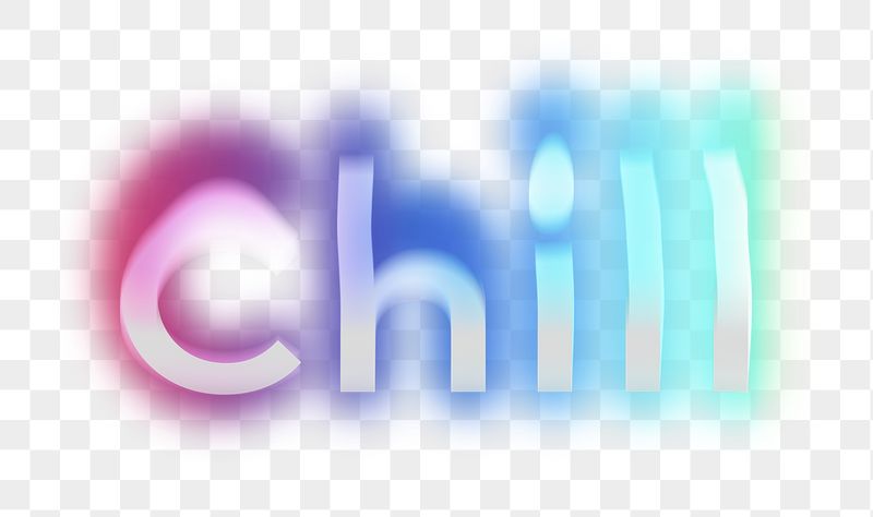 Chill png word sticker, neon | Free PNG - rawpixel