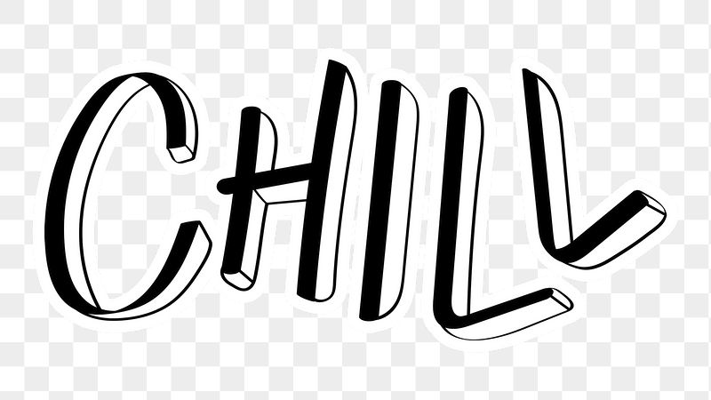 Chill png word sticker typography, | Free PNG - rawpixel