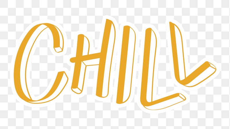 Chill png word sticker typography, | Free PNG - rawpixel