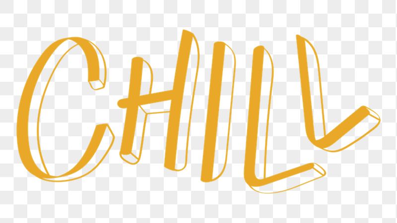 Chill png word sticker typography, | Free PNG - rawpixel