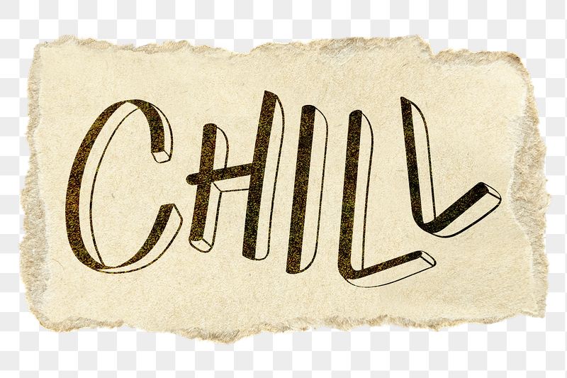 Chill png word sticker typography, | Free PNG - rawpixel