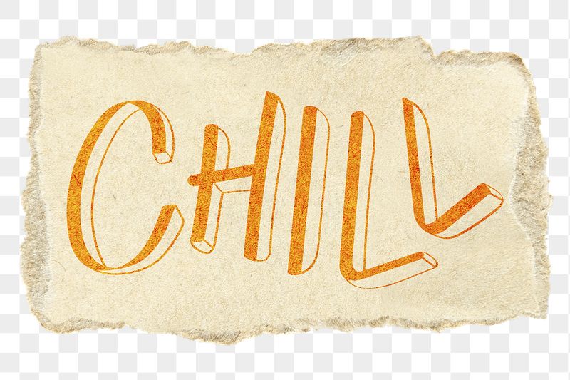 Chill png word sticker typography, | Free PNG - rawpixel