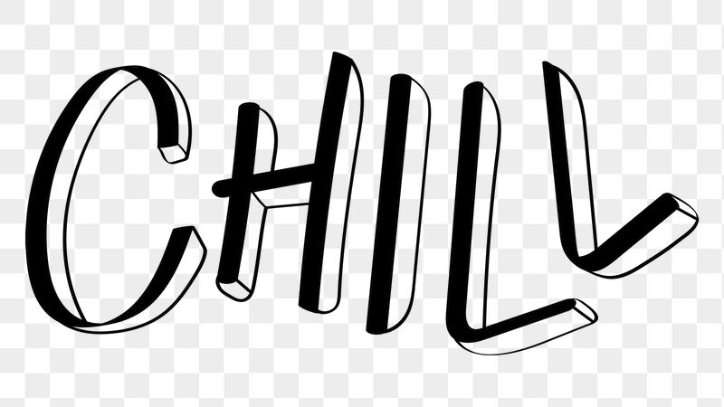 Chill png word sticker typography, | Free PNG - rawpixel
