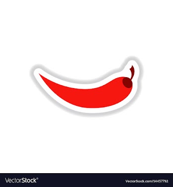 Chilli pepper sticker vector image