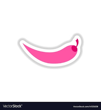 Chilli pepper sticker vector image