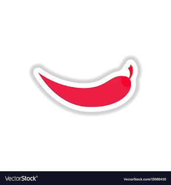 Chilli pepper sticker vector image