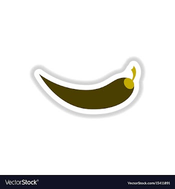Chilli pepper sticker vector image